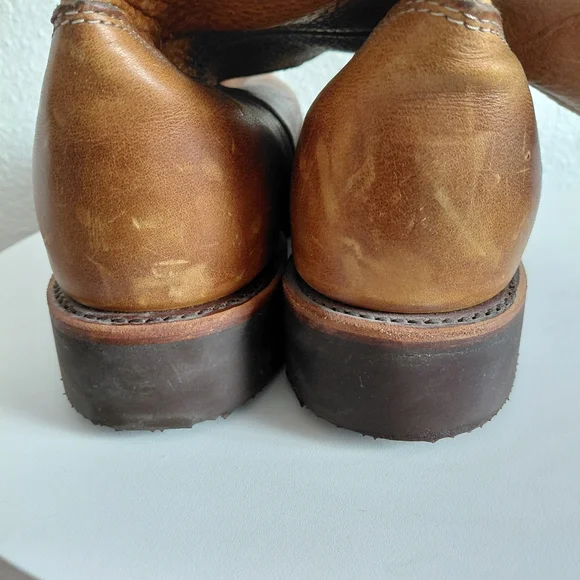 Chippewa Vintage Mens Honey Brown Pull on Leather Boots - Picture 12 of 16